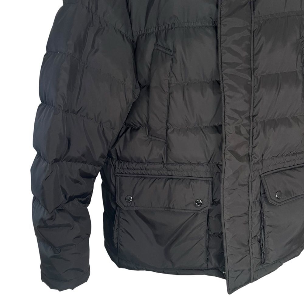 Uniqlo Men’s Medium Black Down Quilted Fill Puffer Coat Jacket Parka Mid-length - Picture 6 of 7